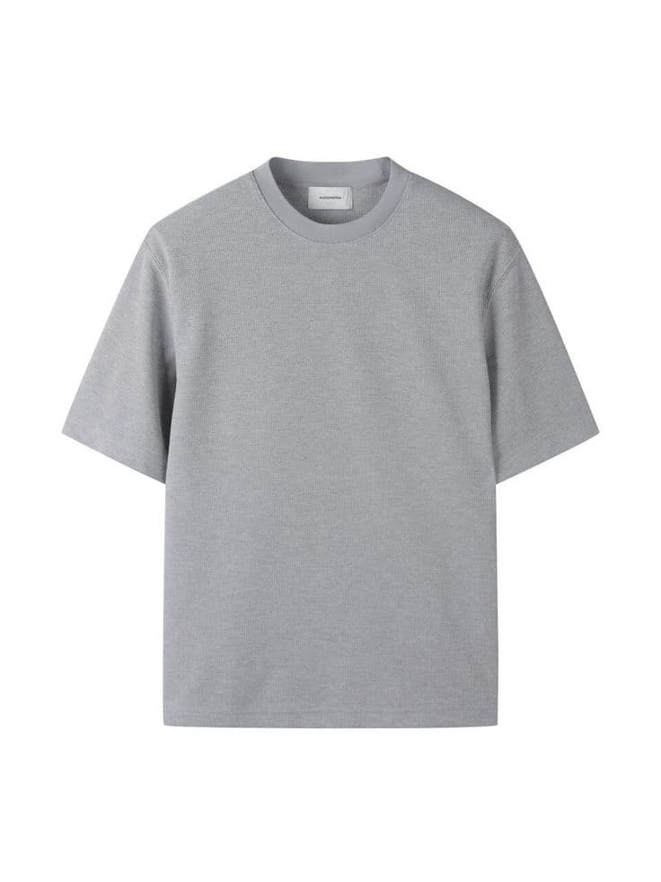 Waffle Texture Half Sleeve T-shirt
