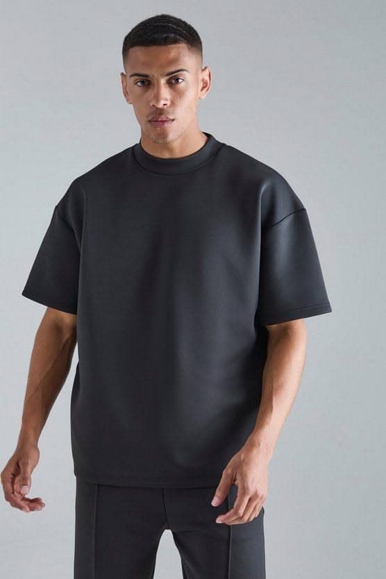 Extended Neck Scuba T-Shirt